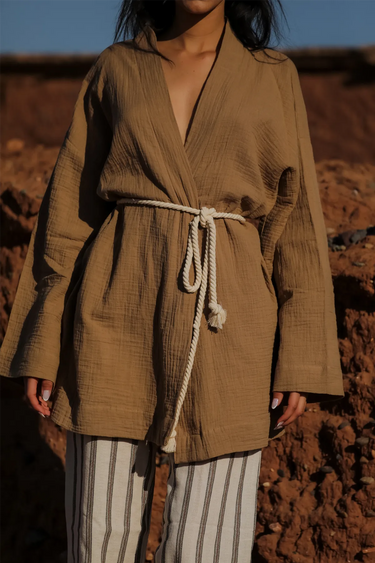 OUMAİMA Striped Linen Pants