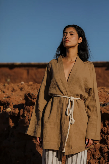OUMAİMA Striped Linen Pants