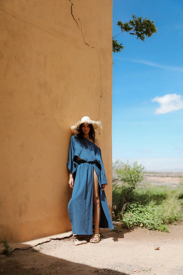 LEİLA Cotton Slit Skirt