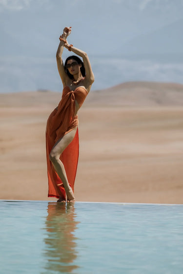 AİCHA Cotton Slit Pants