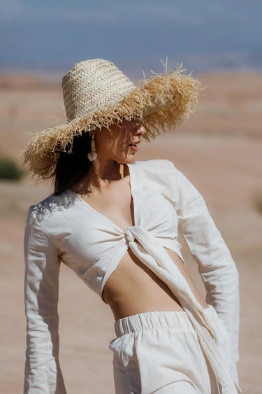 NADİA Cotton Crop Top and Shorts Set