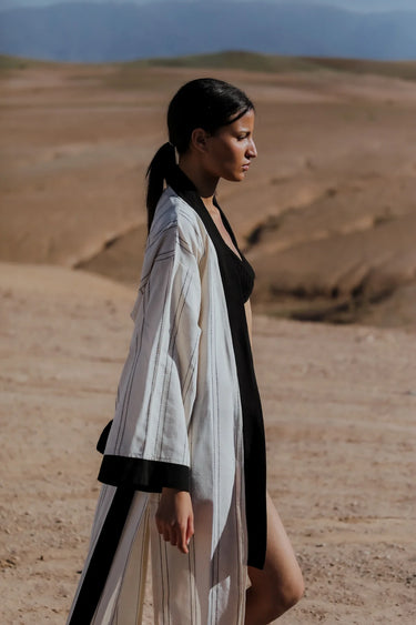 MEKNES Cotton Linen Long Kimono
