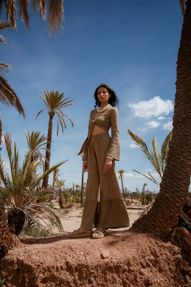 JAMİLA Cotton Palazzo Trousers
