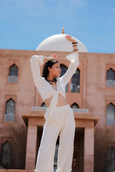 JAMİLA Cotton Palazzo Trousers