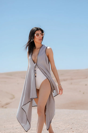 NORA Cotton Asymmetric Kimono